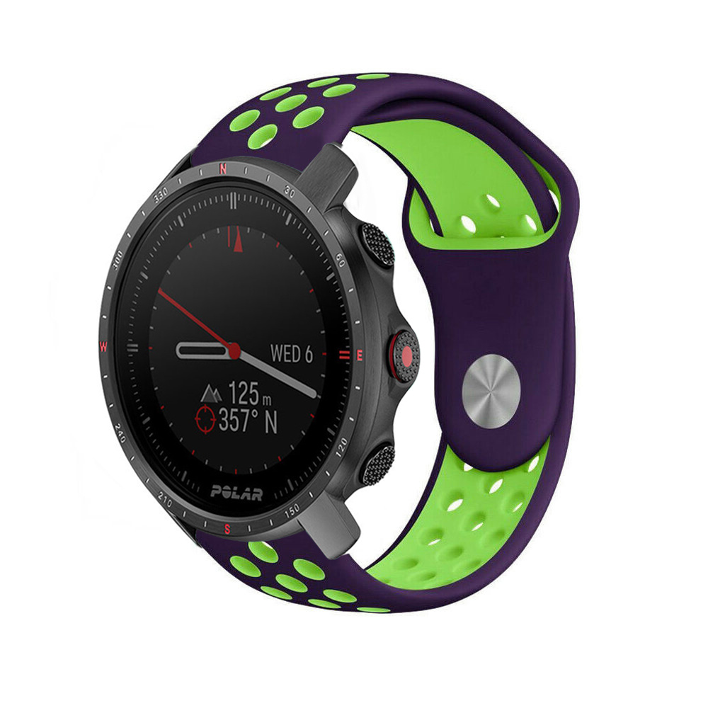 Strap-it Polar Grit X Pro sport band (paars/groen)