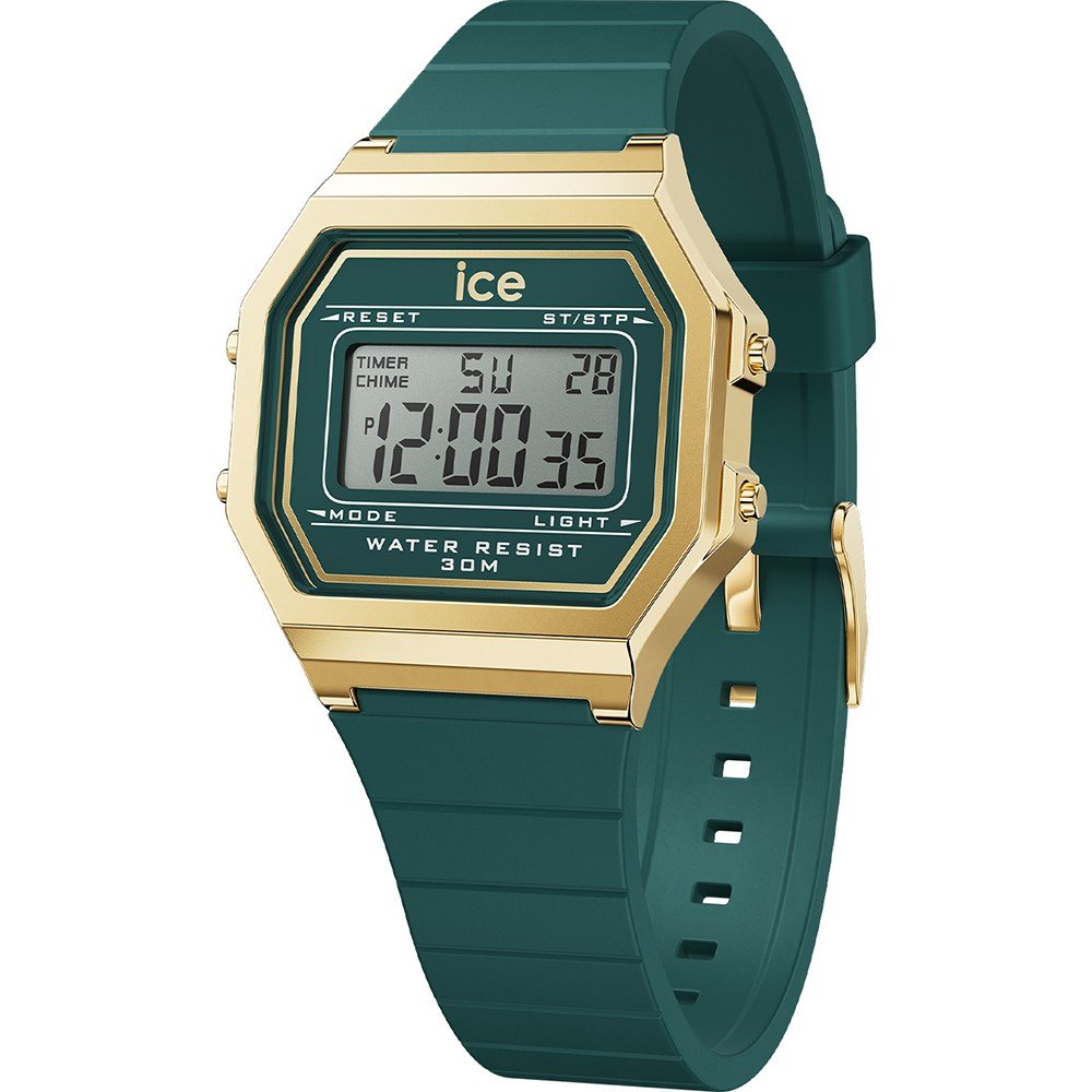 Ice-watch Chronograaf ICE digit retro - Small Armbandhorloge, quartz, dameshorloge, siliconen armband, datum