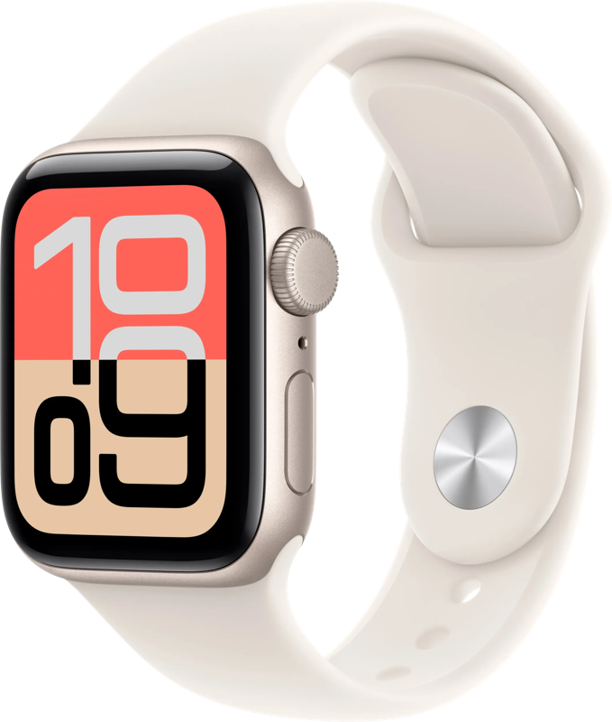 Apple Watch SE (2025) 40mm Starlight Sportband S/M