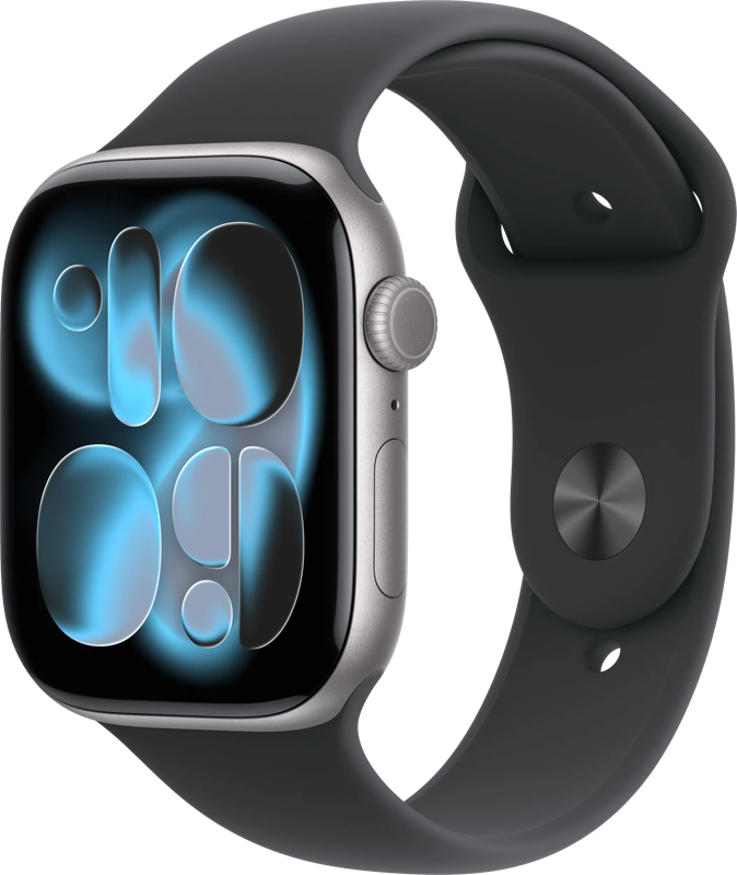 Apple Watch Series 11 46mm Grijs Sportband S/M