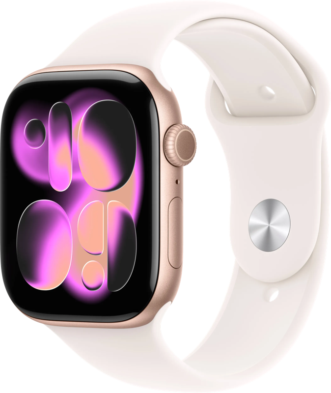 Apple Watch Series 11 46mm Roségoud Sportband S/M