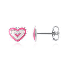 Hart oorbellen voor meisjes in sterling zilver