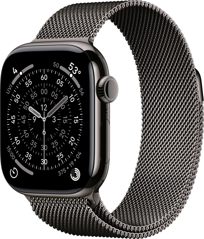 Apple Watch Series 11 Cellular 42mm Titanium  Slate Milanese Band