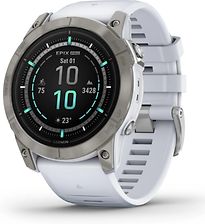 Garmin Epix Pro (Gen 2) 51 mm steengrijs/titanium met witte polsband [wifi, Sapphire] - refurbished