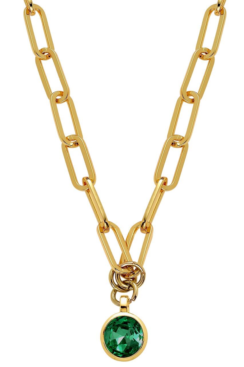 Dyrberg Kern Dyrberg/Kern Lisanna Necklace, Color: Gold/Green, Onesize, Women