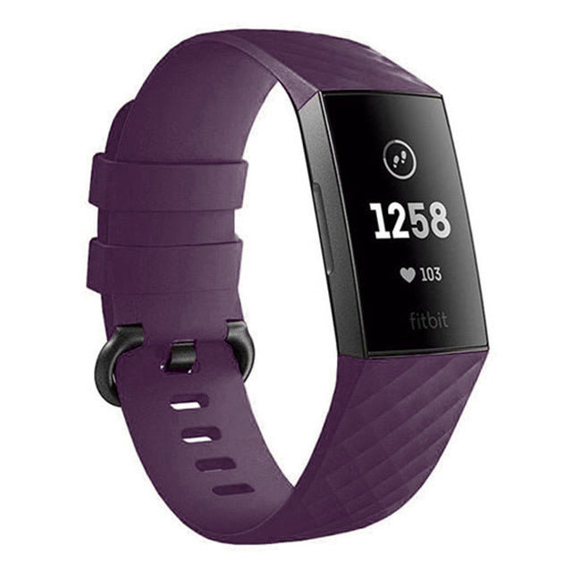 Fitbit Charge 3 silicone band (paars)