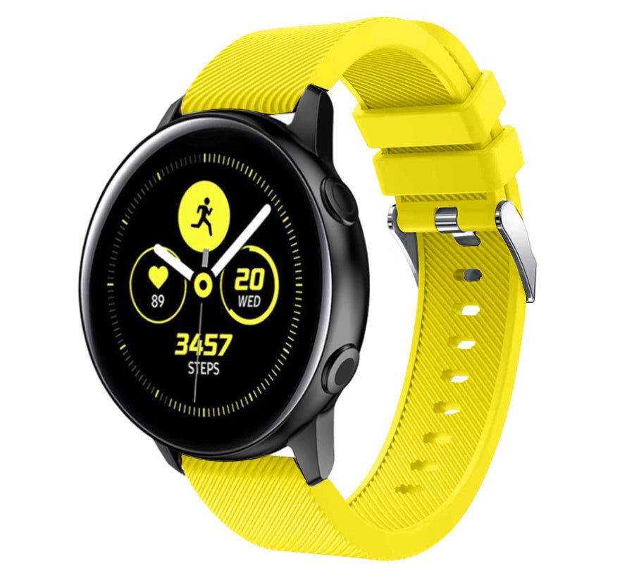 Samsung Galaxy Watch Active / Active 2 silicone band (geel)