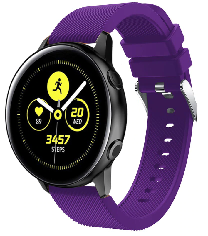 Samsung Galaxy Watch Active / Active2 silicone band (paars)