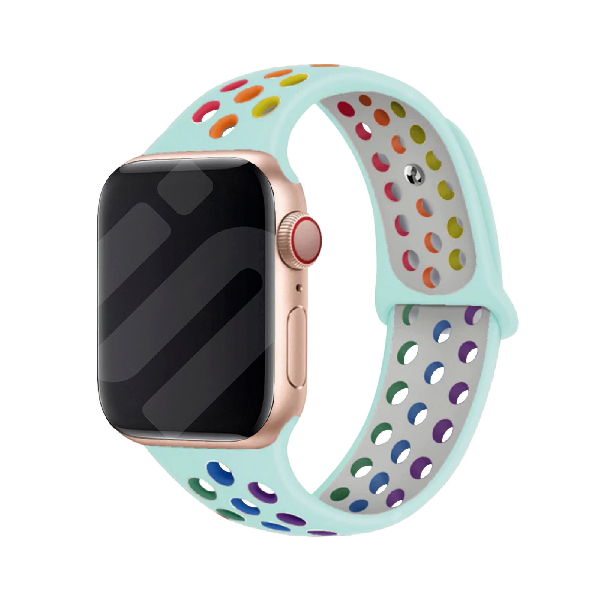 Apple Watch sport band (kleurrijk lichtblauw)