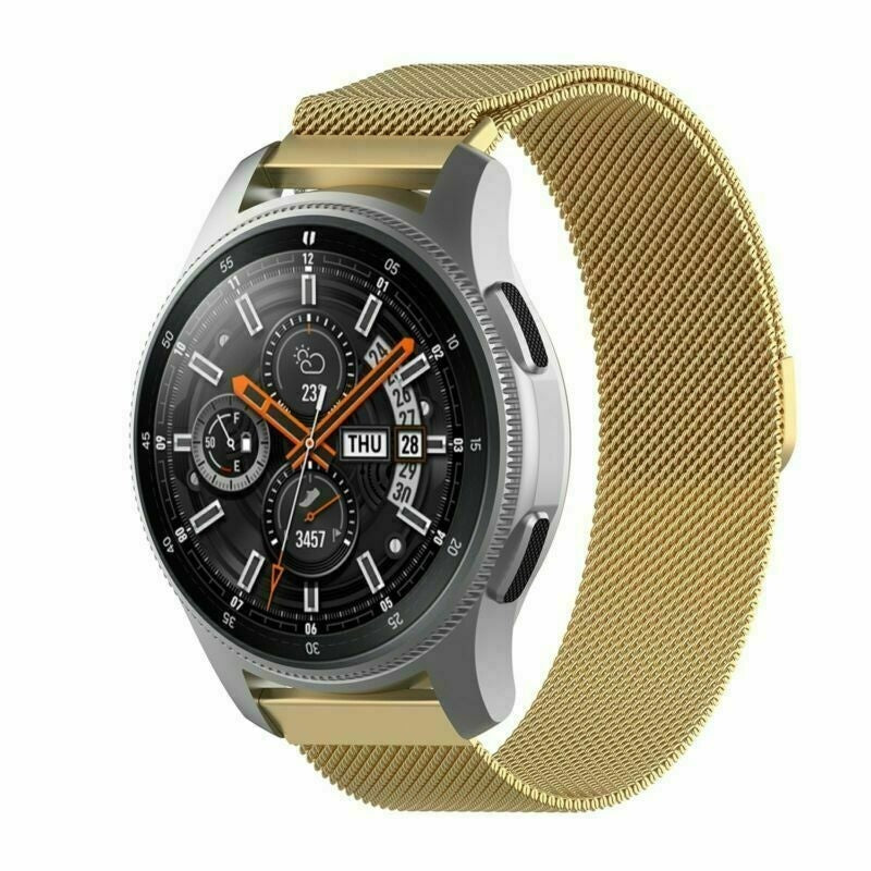 Samsung Galaxy Watch 46mm Milanese band (goud)