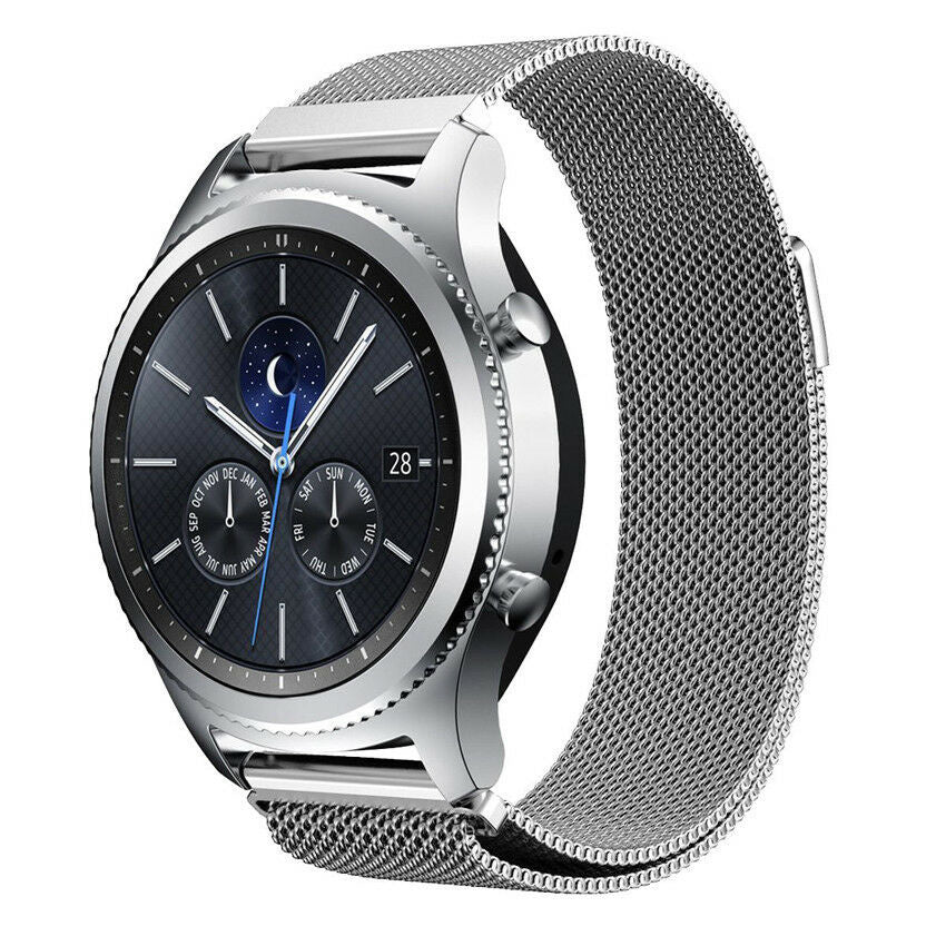 Samsung Gear S3 Classic & Frontier Milanese band (zilver)