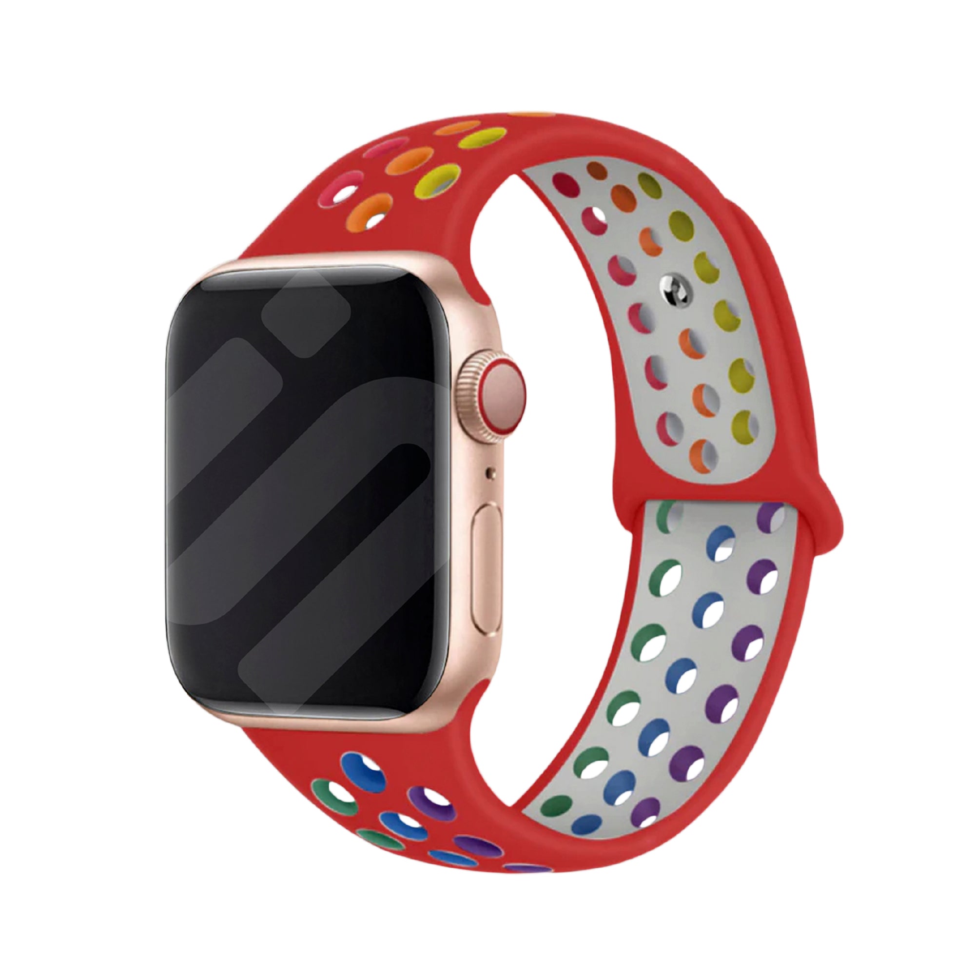 Apple Watch sport band (kleurrijk rood)