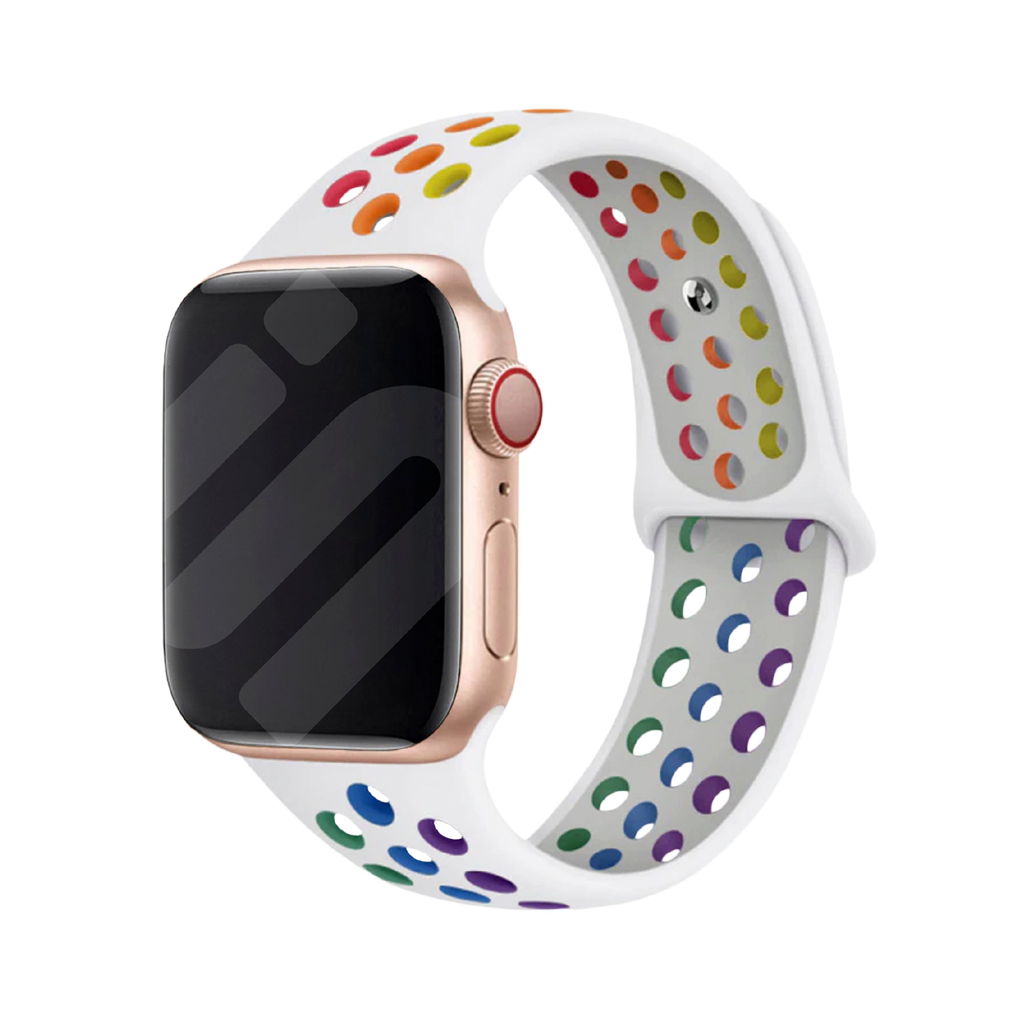Apple Watch sport band (kleurrijk wit)