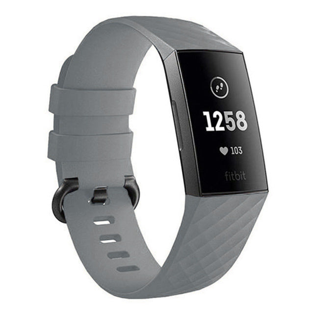 Fitbit Charge 3 silicone band (grijs)