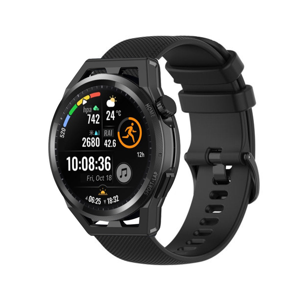 Huawei Watch GT luxe siliconen bandje (zwart)