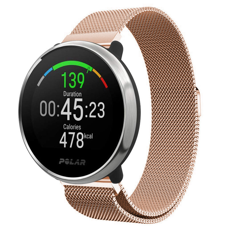 Polar Ignite Milanese band (rosé goud)
