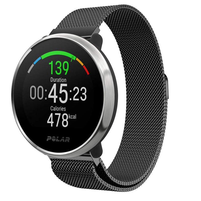 Polar Ignite Milanese band (zwart)