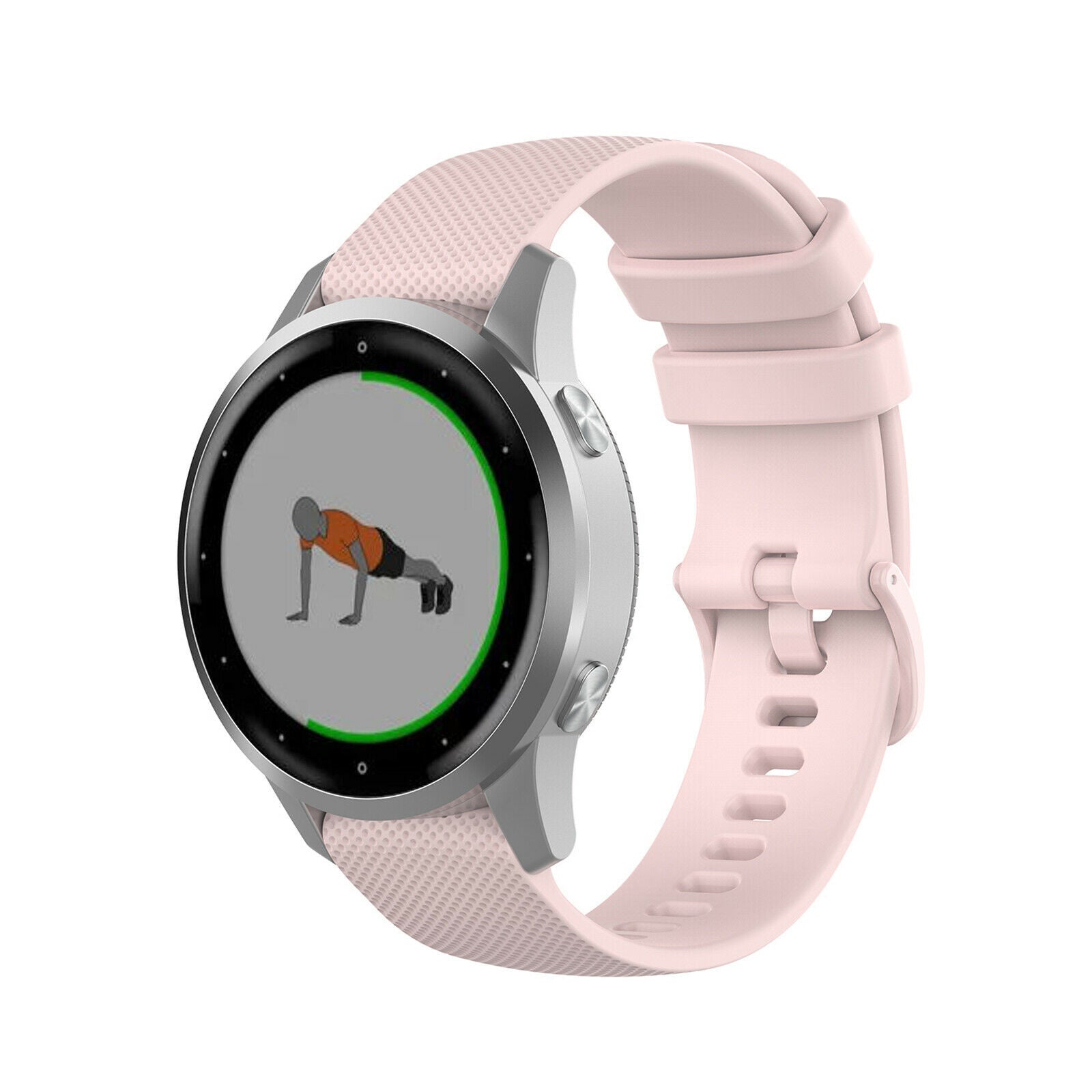 Garmin Vivoactive 4s siliconen bandje - 40mm - roze - bandbreedte 18mm