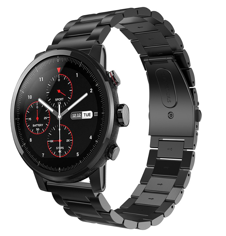 Xiaomi Amazfit Stratos stalen band (zwart)