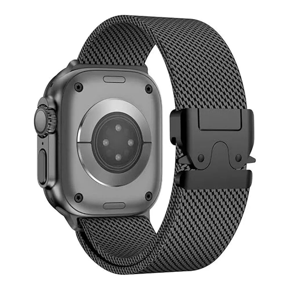 Apple Watch titanium Milanese band (zwart)