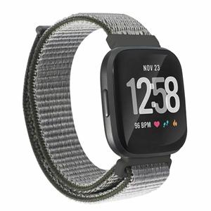 Fitbit Versa / Versa 2 nylon bandje (olijfgroen)