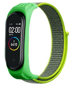 Xiaomi Mi band 5 / 6 nylon bandje (geel-groen)