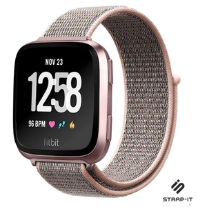 Fitbit Versa / Versa 2 nylon bandje (roze)
