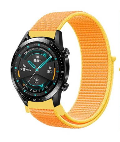 Huawei Watch GT 2 nylon band (lichtgeel)