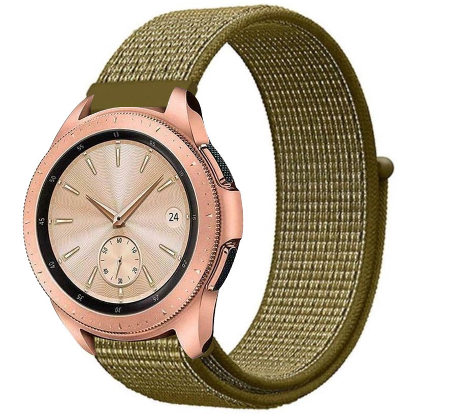 Samsung Galaxy Watch 41mm / 42mm nylon band (olijf)