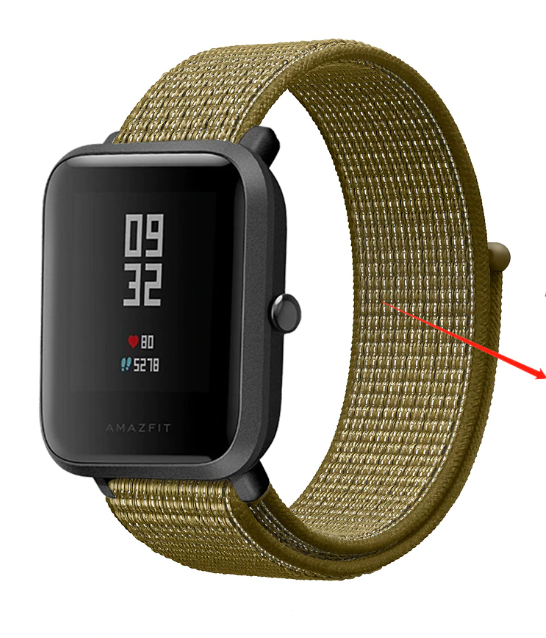 Xiaomi Amazfit Bip nylon band (olijf)
