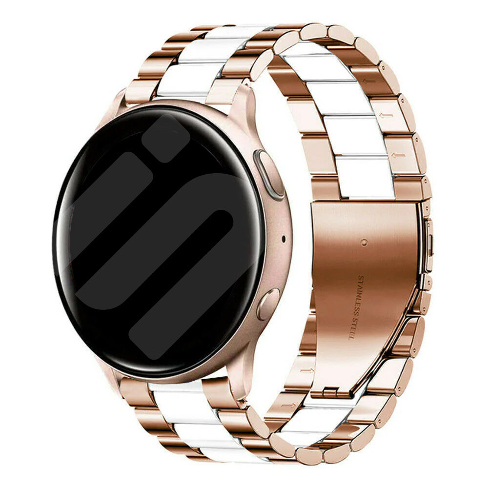 Amazfit Active stalen band (rosé goud/wit)