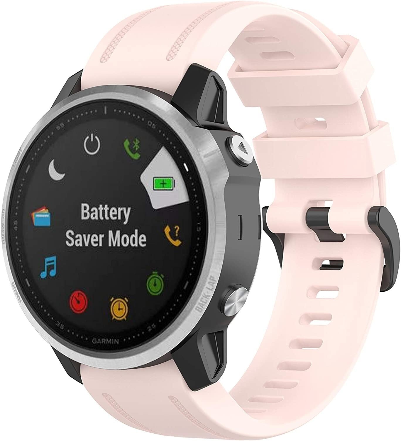 Garmin Fenix 5s / 6s siliconen bandje (lichtroze)