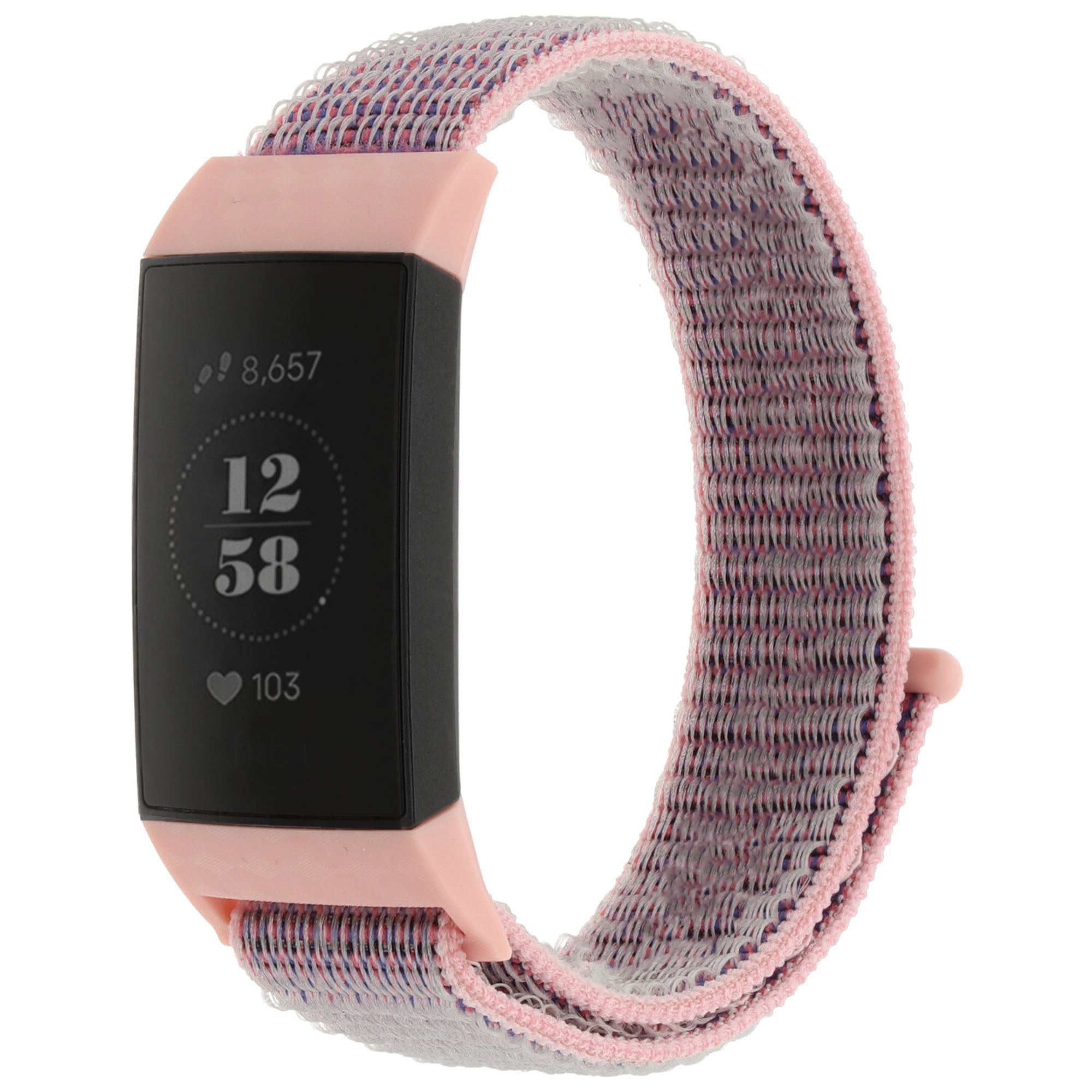 Fitbit Charge 4 nylon band (roze)