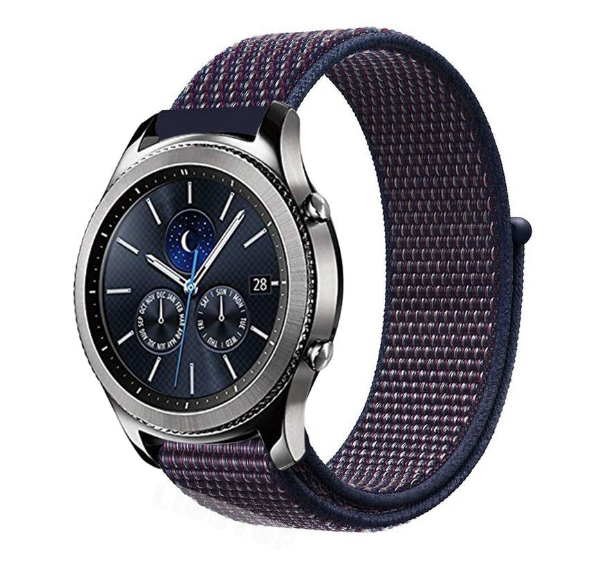 Samsung Gear S3 nylon bandje - paars-blauw - horlogebandje 22mm