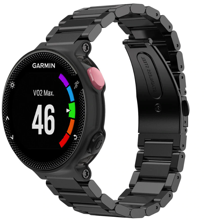 Garmin Forerunner 235 stalen bandje (zwart)