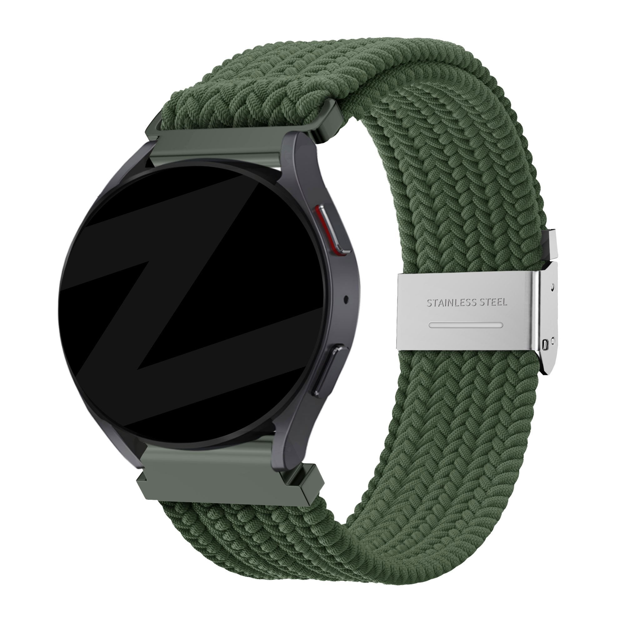 Bandz Garmin D2 Air X10 gevlochten nylon band (olijfgroen)