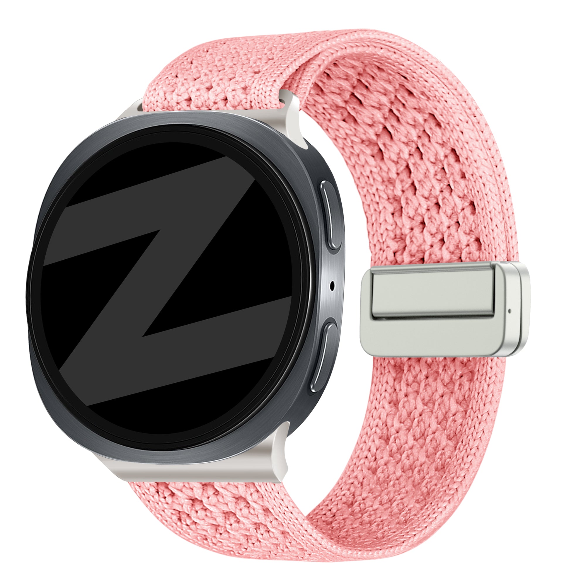 Bandz Samsung Galaxy Watch 8 - 40mm vintage nylon bandje (roze)
