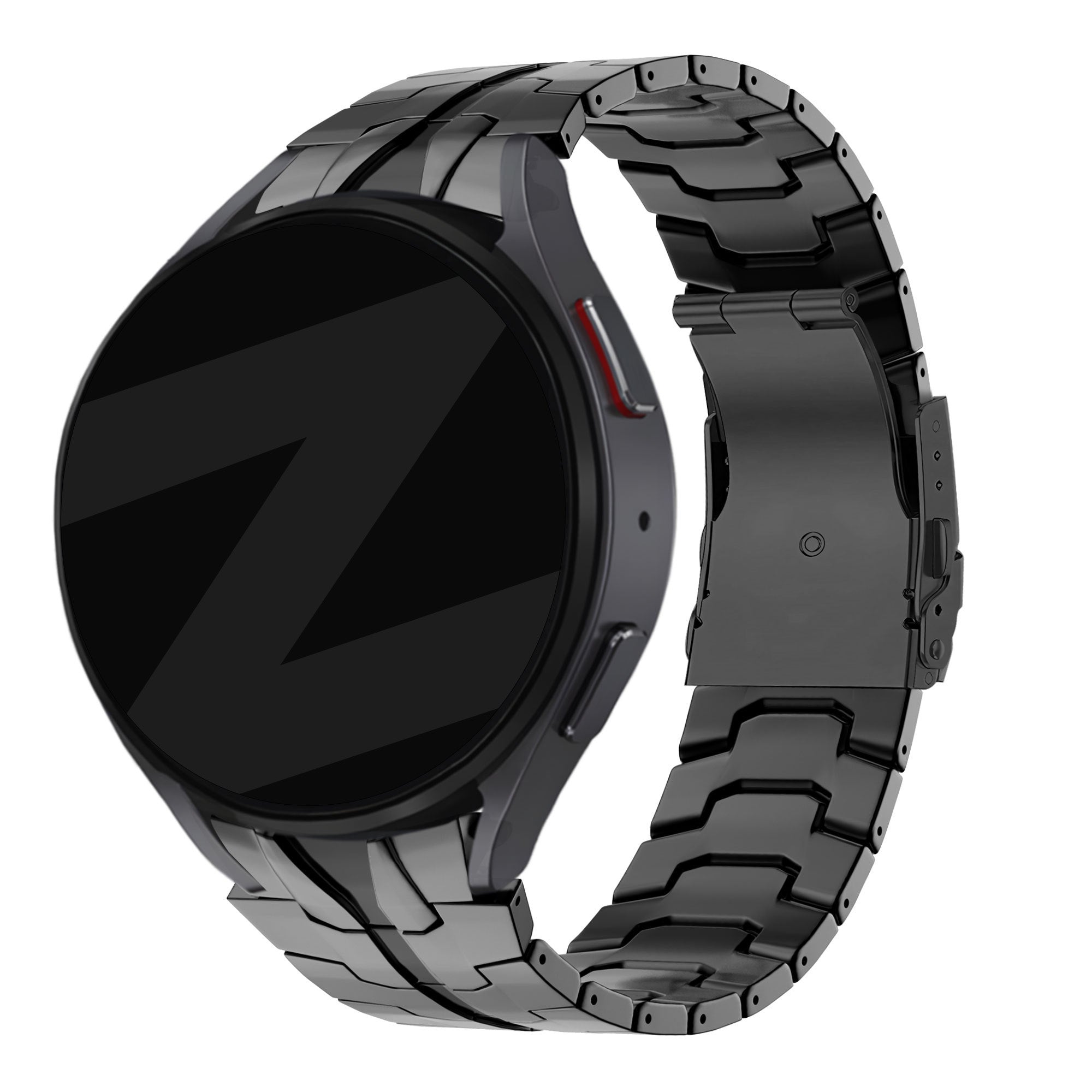 Bandz Samsung Galaxy Watch 7 - 40mm stalen band 'Iron' (zwart)