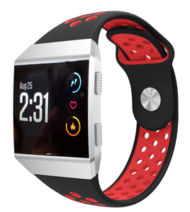 Fitbit Ionic sport band (zwart/rood)