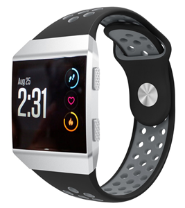 Fitbit Ionic sport band (zwart/grijs)