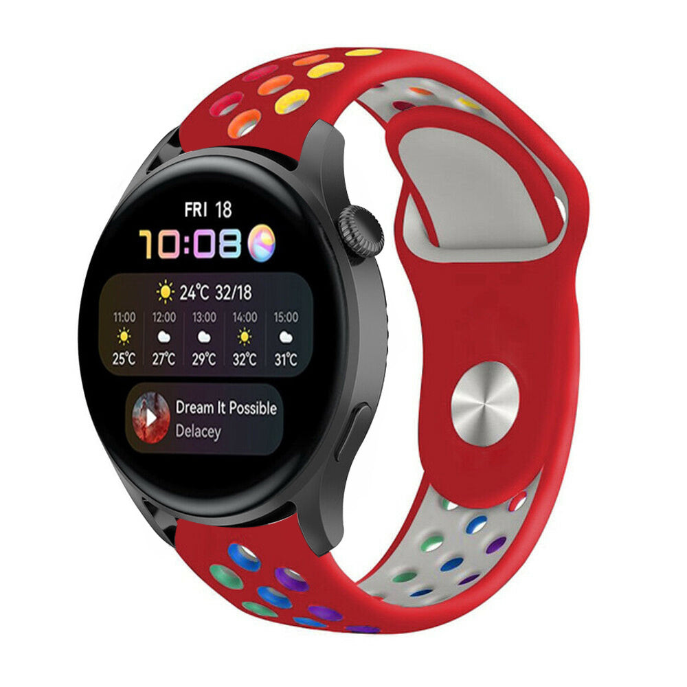 Huawei Watch 3 (Pro) sport band (rood kleurrijk)