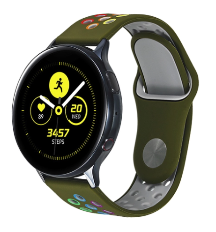 Samsung Galaxy Watch sport band 41mm / 42mm (legergroen kleurrijk)