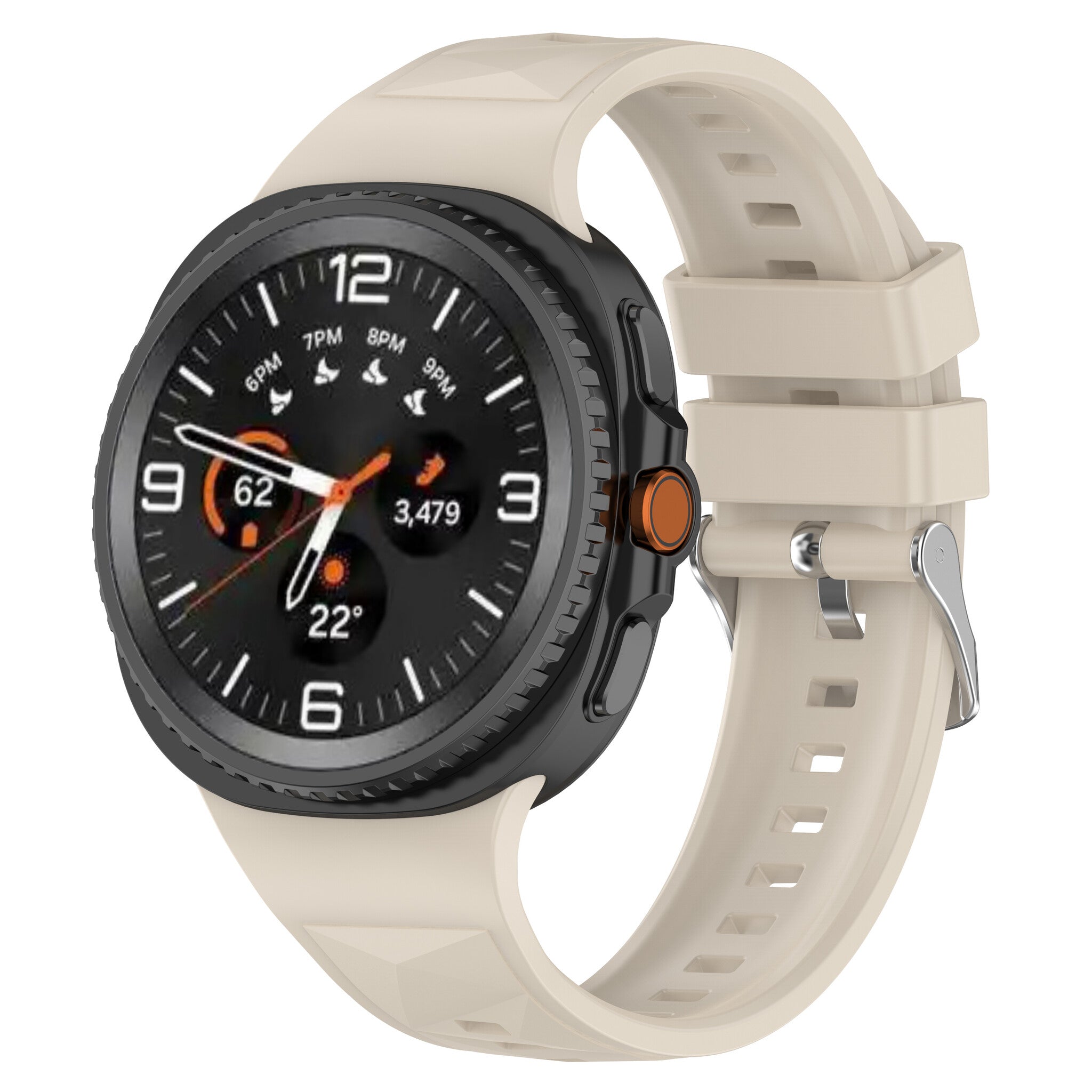 Samsung Galaxy Watch 8 - 44mm diamond silicone band (sterrenlicht)