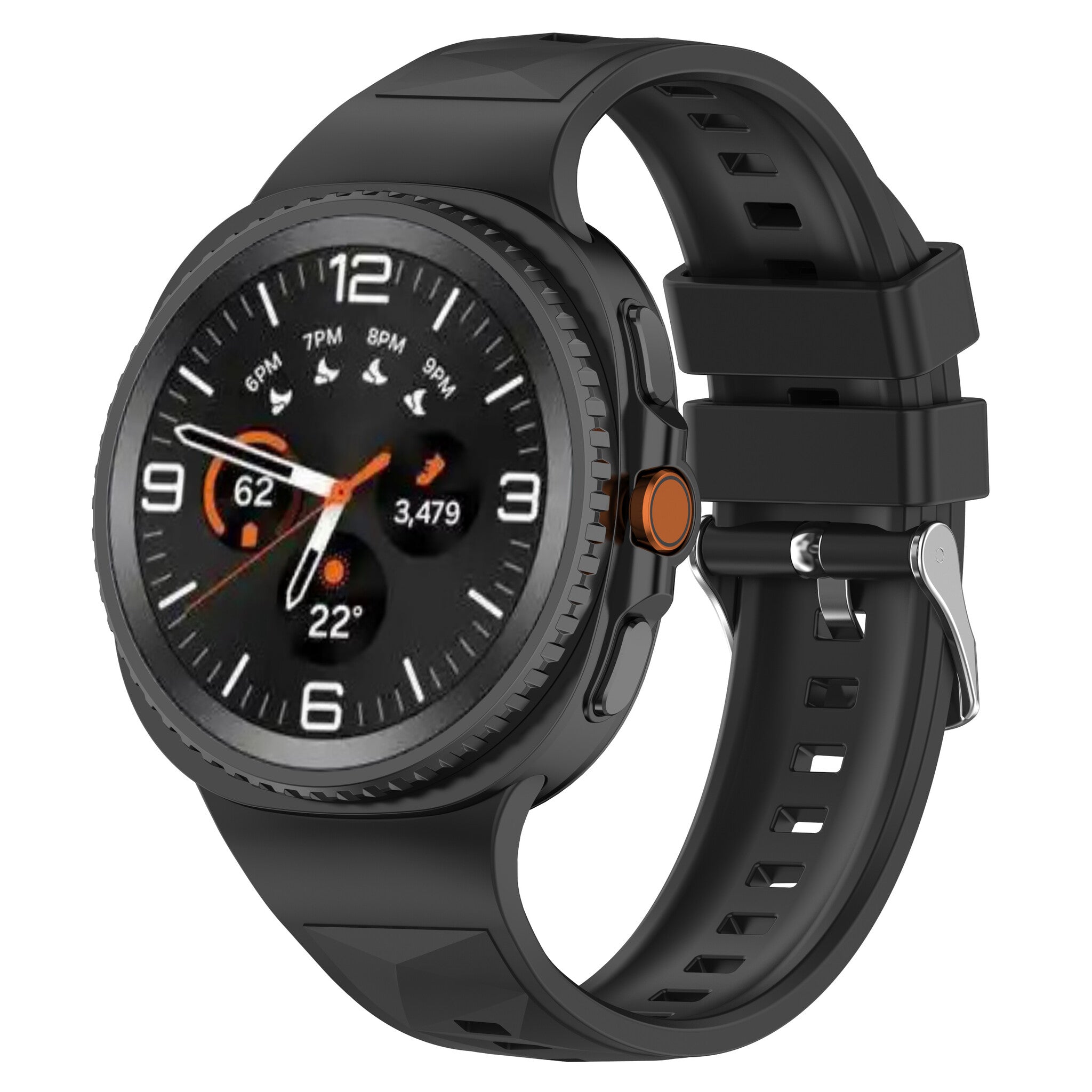 Samsung Galaxy Watch 8 Classic diamond silicone band (zwart)