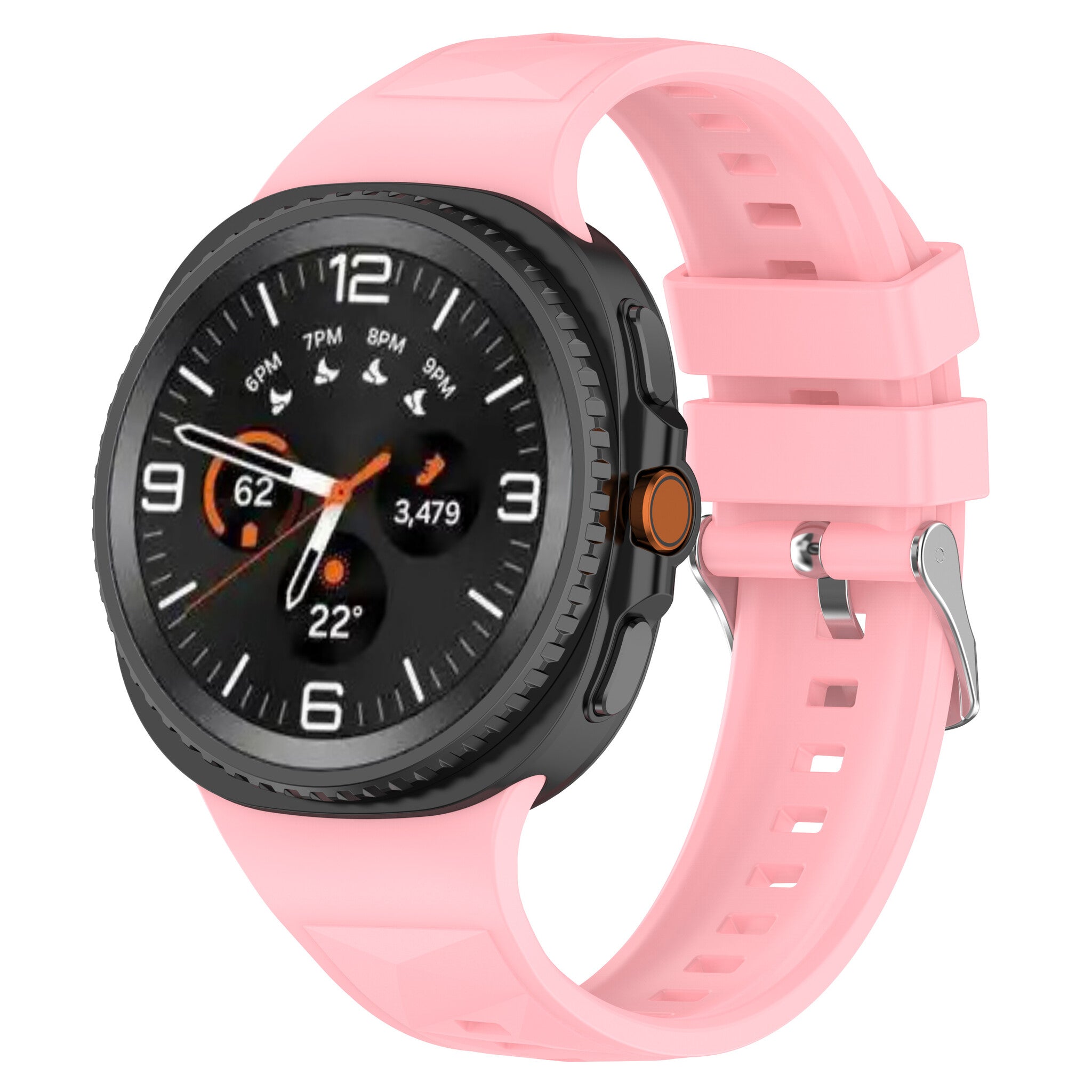 Samsung Galaxy Watch 8 - 40mm diamond silicone band (roze)
