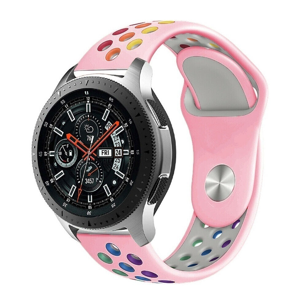 Samsung Galaxy Watch sport band 45mm / 46mm (roze kleurrijk)