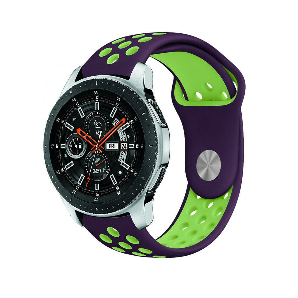Samsung Galaxy Watch sport band 45mm / 46mm (paars/geel)