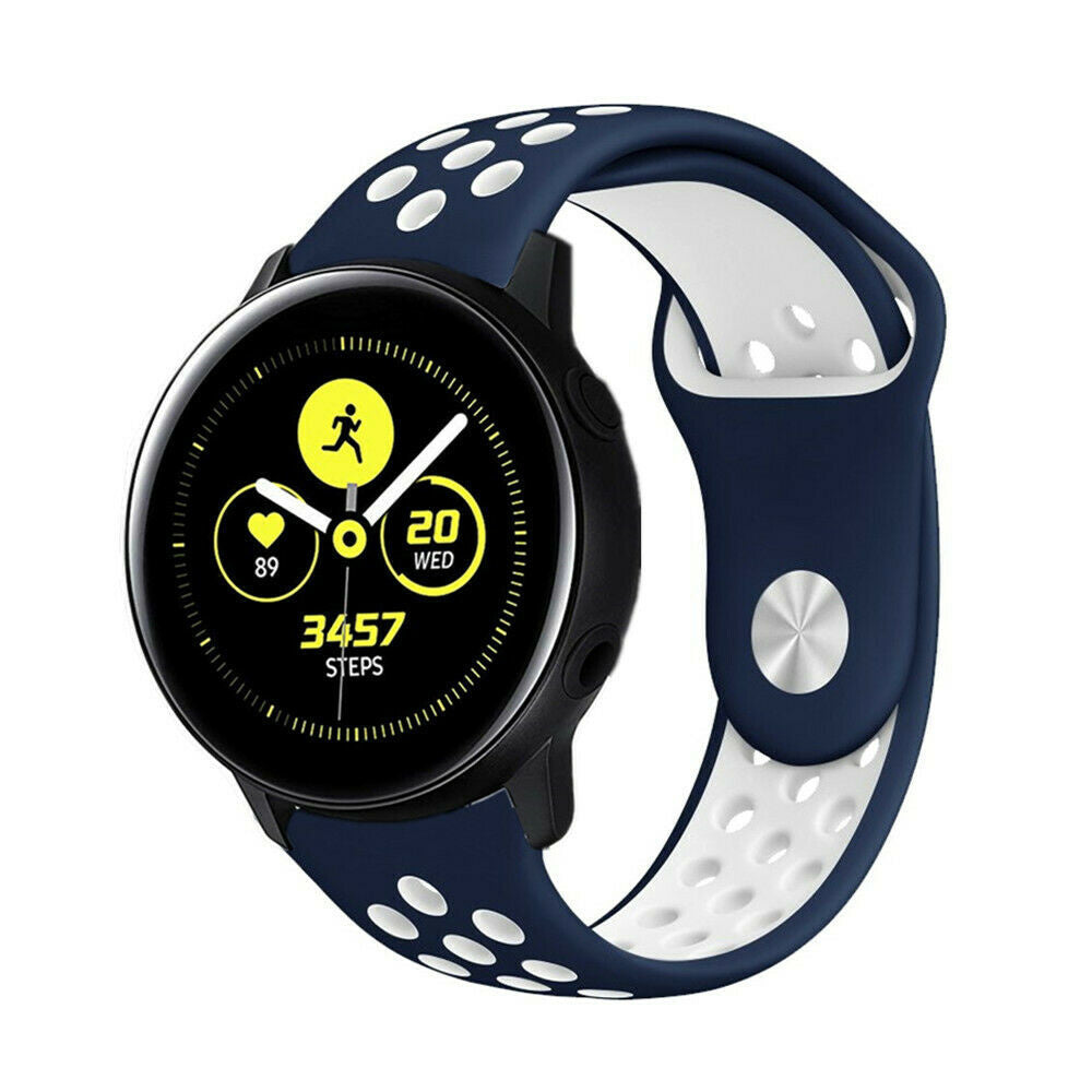 Samsung Galaxy Watch Active / Active 2 sport band (blauw wit)