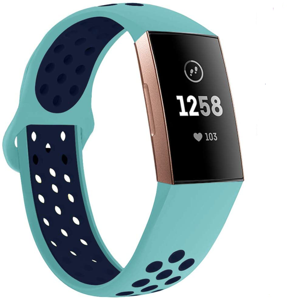 Fitbit Charge 4 sport band (aqua/donkerblauw)