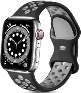 Apple Watch sport bandje (zwart/grijs)